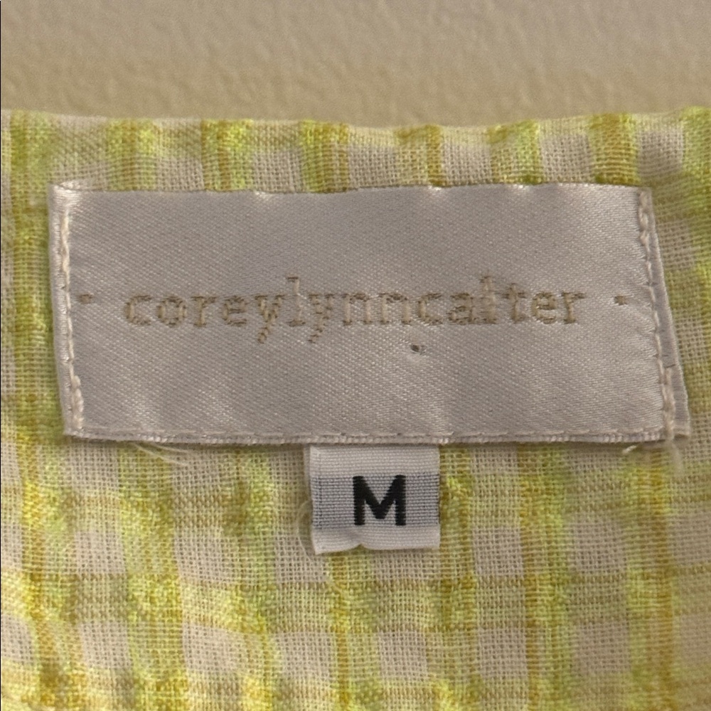 SALE Corey Lynn Calter Anthropologie Lime Seersucker Dress - Picture 5 of 5